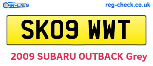 SK09WWT are the vehicle registration plates.