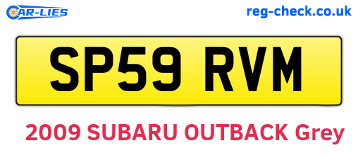 SP59RVM are the vehicle registration plates.