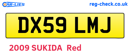 DX59LMJ are the vehicle registration plates.