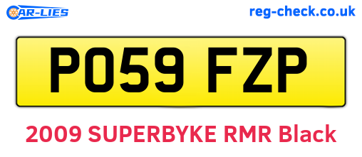 PO59FZP are the vehicle registration plates.
