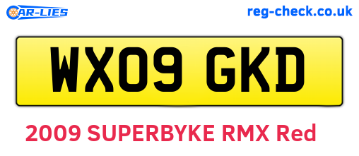 WX09GKD are the vehicle registration plates.