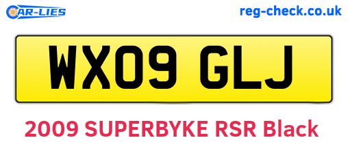 WX09GLJ are the vehicle registration plates.