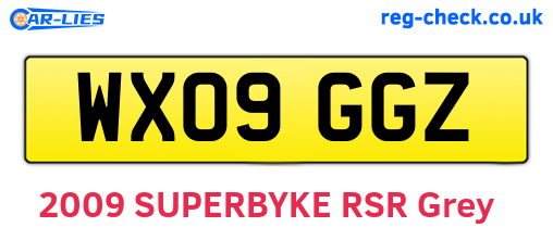 WX09GGZ are the vehicle registration plates.