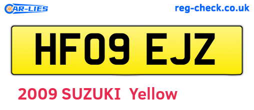 HF09EJZ are the vehicle registration plates.