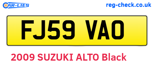 FJ59VAO are the vehicle registration plates.