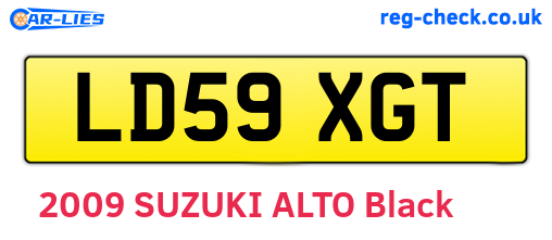 LD59XGT are the vehicle registration plates.