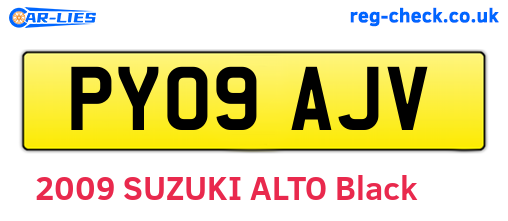 PY09AJV are the vehicle registration plates.