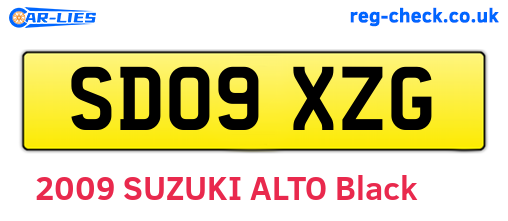 SD09XZG are the vehicle registration plates.
