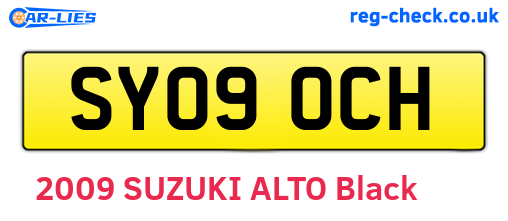 SY09OCH are the vehicle registration plates.
