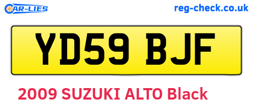 YD59BJF are the vehicle registration plates.