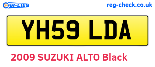 YH59LDA are the vehicle registration plates.