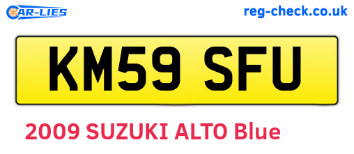 KM59SFU are the vehicle registration plates.