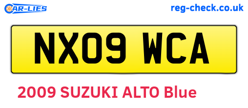 NX09WCA are the vehicle registration plates.