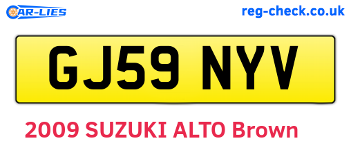 GJ59NYV are the vehicle registration plates.
