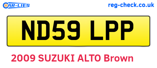ND59LPP are the vehicle registration plates.