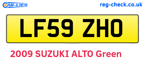 LF59ZHO are the vehicle registration plates.