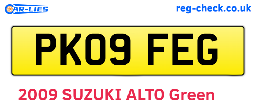 PK09FEG are the vehicle registration plates.