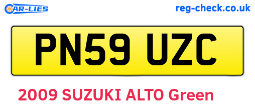 PN59UZC are the vehicle registration plates.
