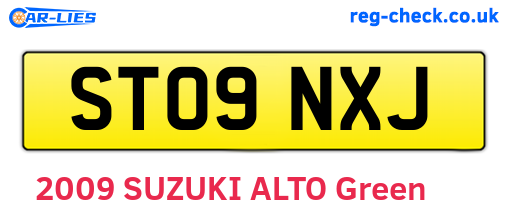 ST09NXJ are the vehicle registration plates.