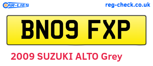 BN09FXP are the vehicle registration plates.