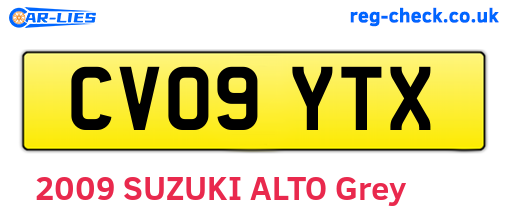 CV09YTX are the vehicle registration plates.