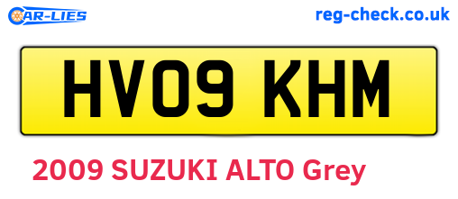 HV09KHM are the vehicle registration plates.