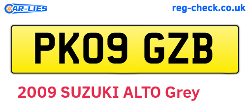 PK09GZB are the vehicle registration plates.