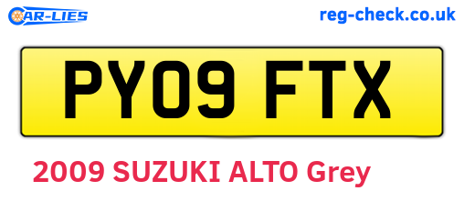 PY09FTX are the vehicle registration plates.