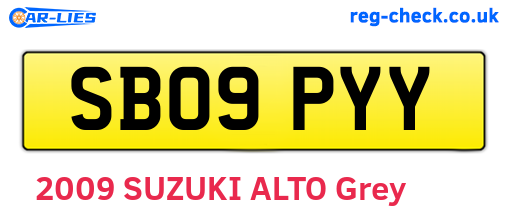 SB09PYY are the vehicle registration plates.