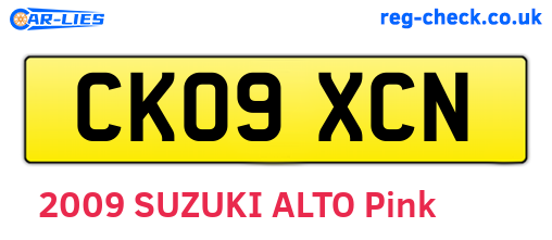 CK09XCN are the vehicle registration plates.