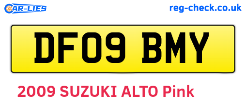 DF09BMY are the vehicle registration plates.