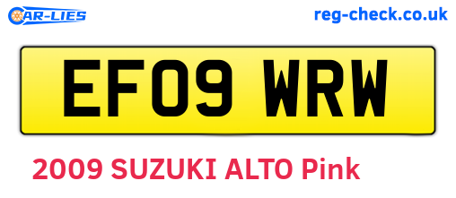 EF09WRW are the vehicle registration plates.