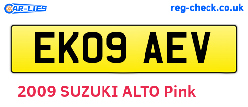 EK09AEV are the vehicle registration plates.