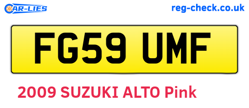 FG59UMF are the vehicle registration plates.