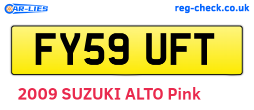 FY59UFT are the vehicle registration plates.