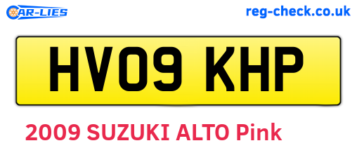 HV09KHP are the vehicle registration plates.