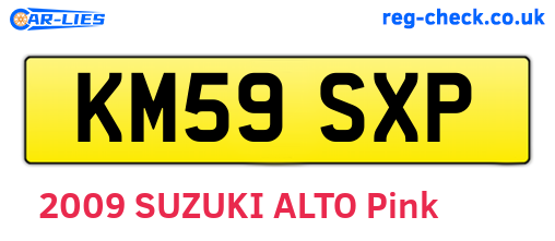 KM59SXP are the vehicle registration plates.