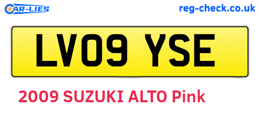 LV09YSE are the vehicle registration plates.