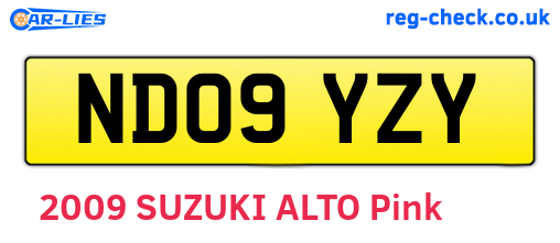 ND09YZY are the vehicle registration plates.