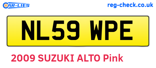 NL59WPE are the vehicle registration plates.
