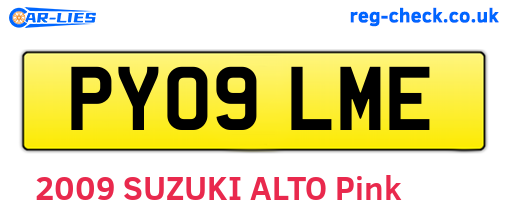 PY09LME are the vehicle registration plates.