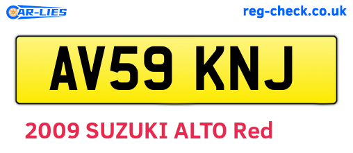 AV59KNJ are the vehicle registration plates.
