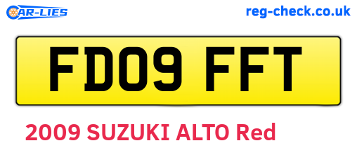 FD09FFT are the vehicle registration plates.