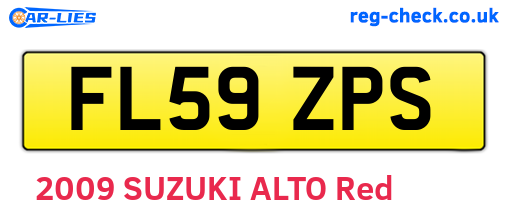 FL59ZPS are the vehicle registration plates.