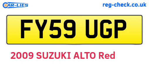 FY59UGP are the vehicle registration plates.