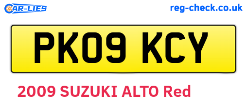 PK09KCY are the vehicle registration plates.