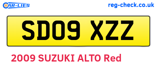 SD09XZZ are the vehicle registration plates.