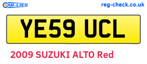 YE59UCL are the vehicle registration plates.
