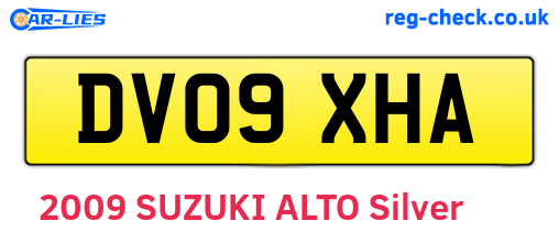 DV09XHA are the vehicle registration plates.