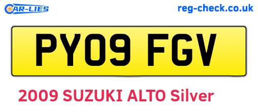 PY09FGV are the vehicle registration plates.